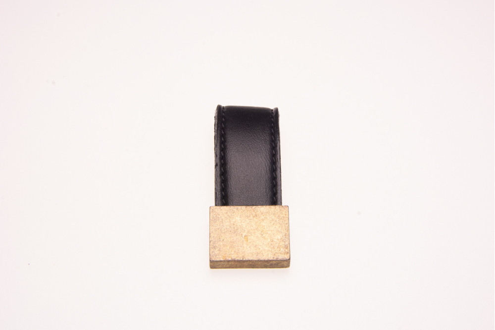 BUTON 772D PIELE NEAGRA/ANTIC GALBEN 2