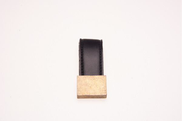 BUTON 772D PIELE NEAGRA/ANTIC GALBEN