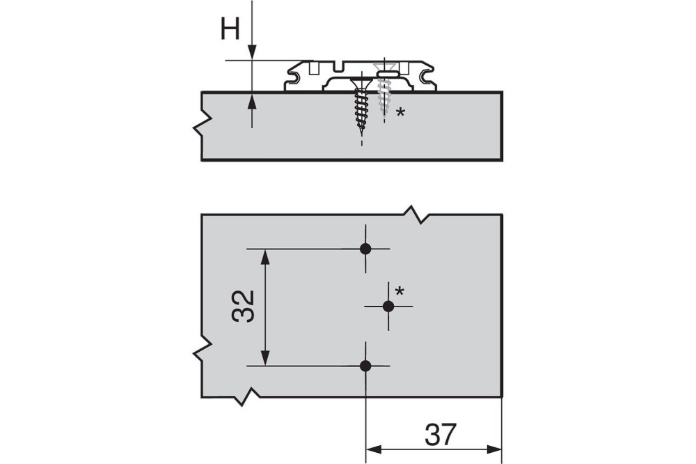 Placuta balama BLUM CLIP 173L6100 2