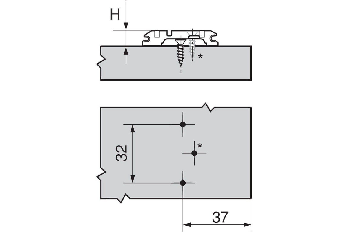 Placuta balama BLUM CLIP 173L6100