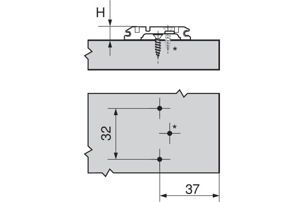 Placuta balama BLUM CLIP 173L6100