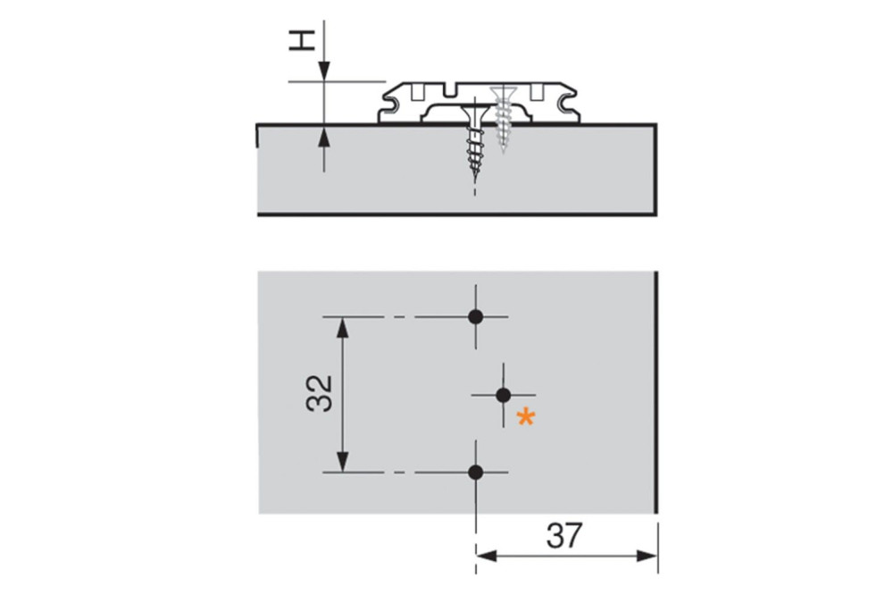 Placuta balama CLIP, in cruce, inaltare 3mm, 173H7130 2