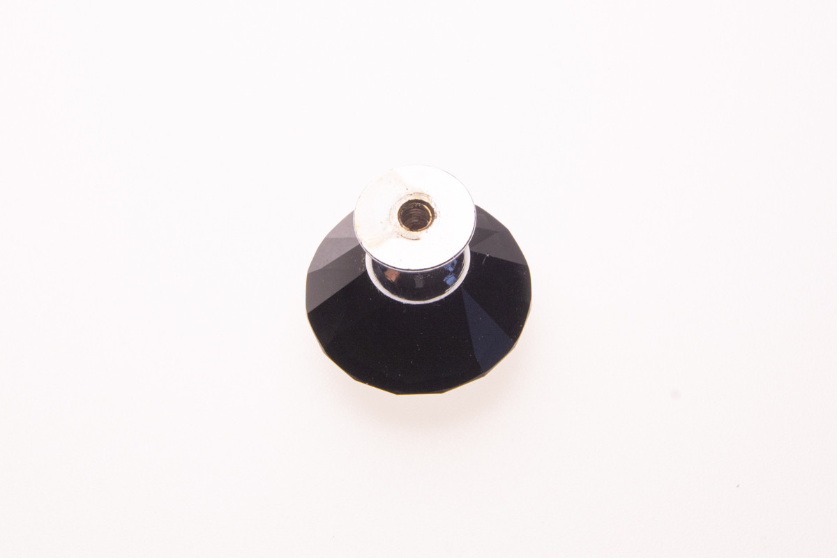BUTON STICLA SPLASH NEGRU 30 MM